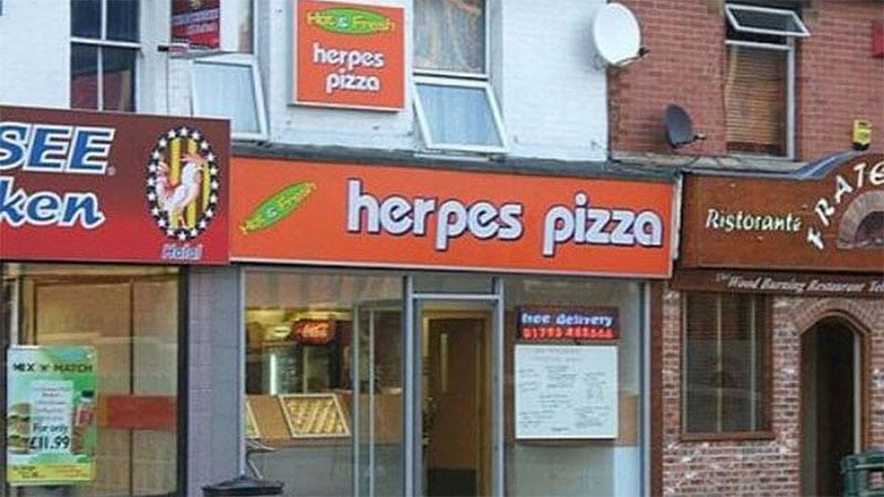 Herpes Pizza 15 sjukt dåliga (eller roliga?) företagsnamn